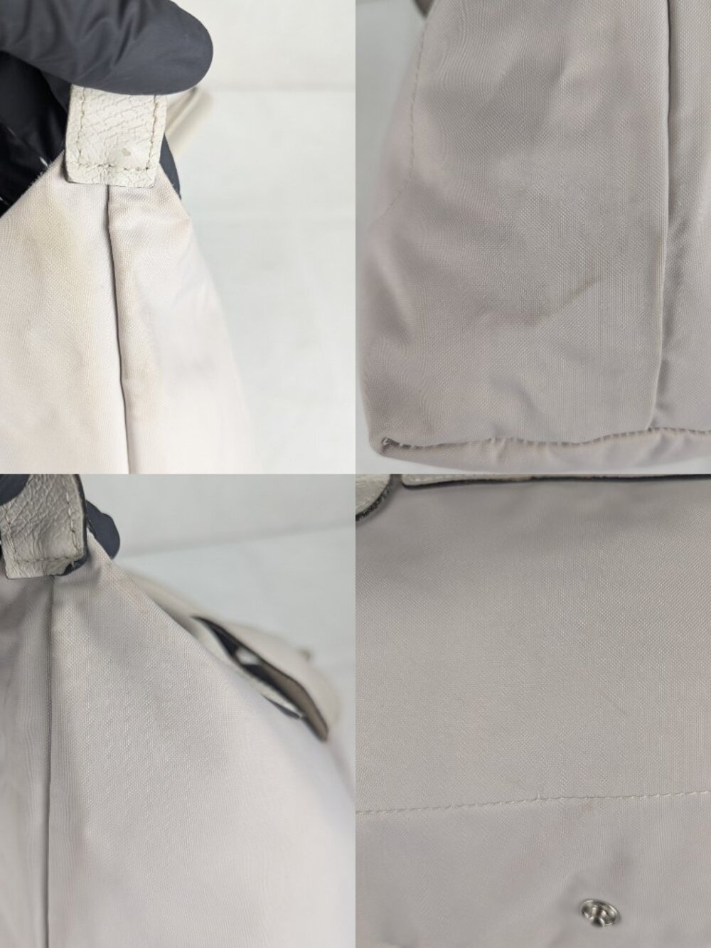 Pre-Owned Longchamp Le Pliage Nylon Tote Bag White – Authentic – Fast Dispatch - Picture 10 of 16